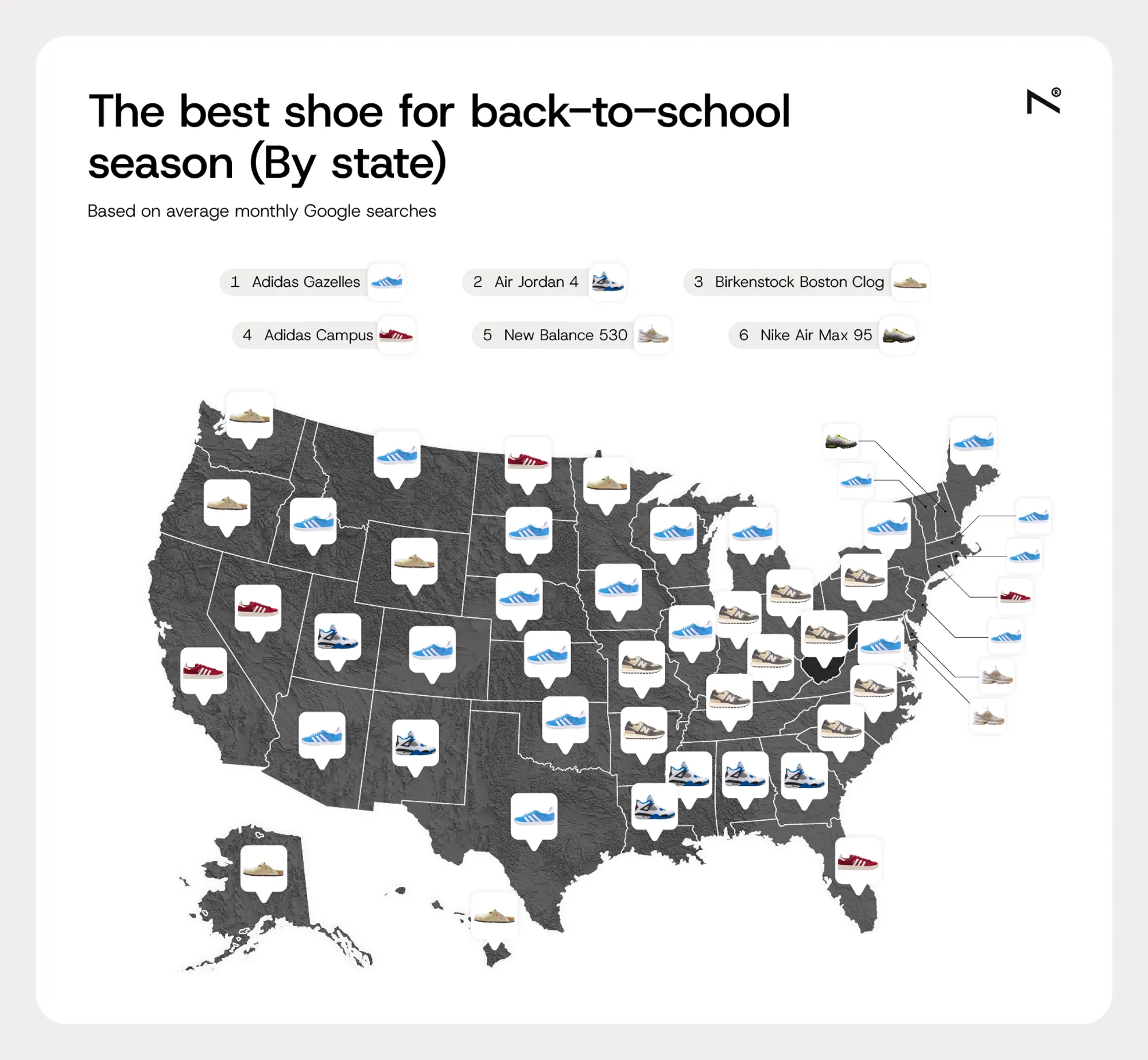 Rise at seven us trends report back to school map